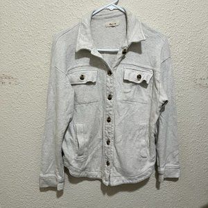 Madewell Brushed Knit Shirt-Jacket Shacket Size Small